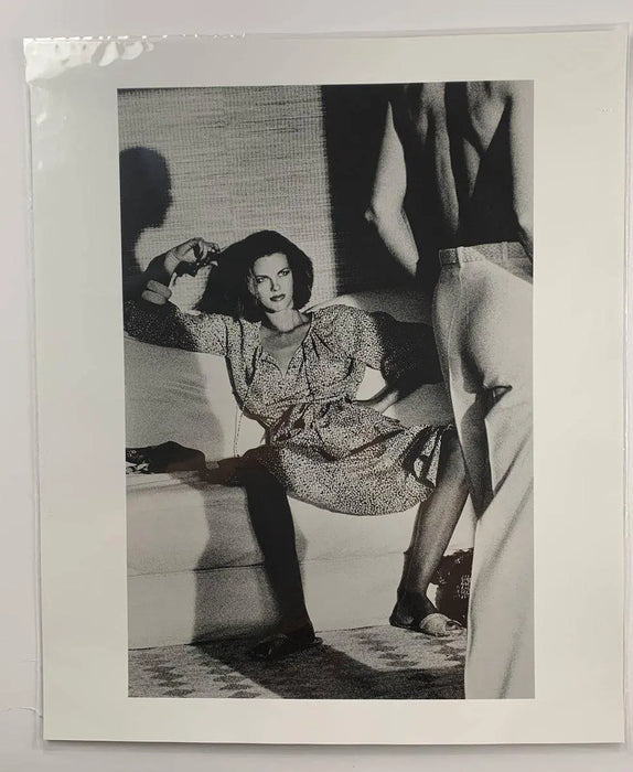 "Woman Examining Man, St. Tropez 1975" 20x24 Vintage Silver Gelatin Print by Helmut Newton Photography