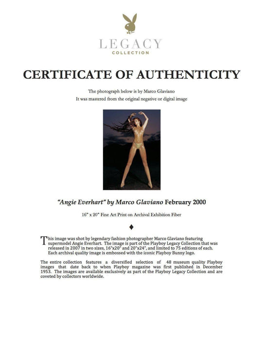 "Angie Everhart" featuring Angie Everhart by Marco Glaviano, February 2002 - Playboy Legacy Collection