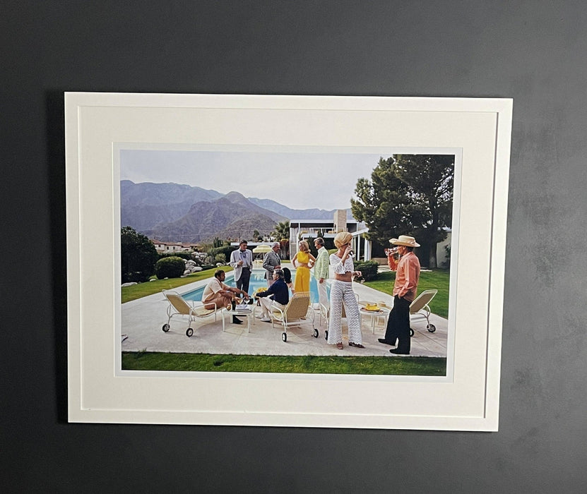 "Desert House Party" by Slim Aarons 30x40 Getty Images Framed C-print - Slim Aarons