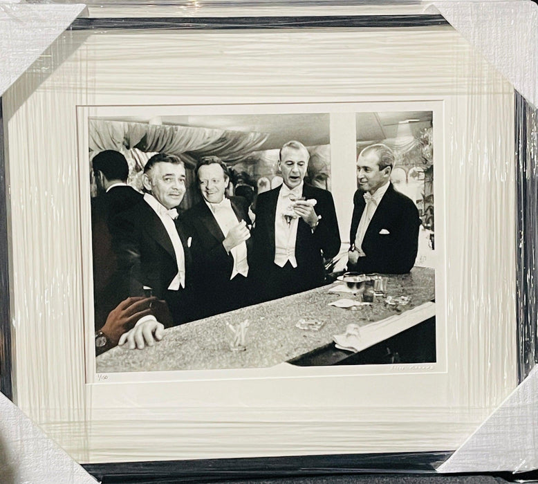 "Four King's of Hollywood" New Year at Romanoff's by Slim Aarons First Edition #1/150 Framed Silver Gelatin Fibre Print - Slim Aarons