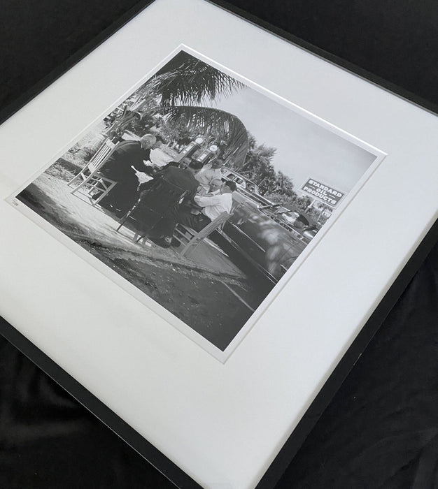 FRAMED Rare "Florida Card Game" Estate Stamped Fibre Print Edition 1/150 by Slim Aarons (Inquire for Price) - Slim Aarons
