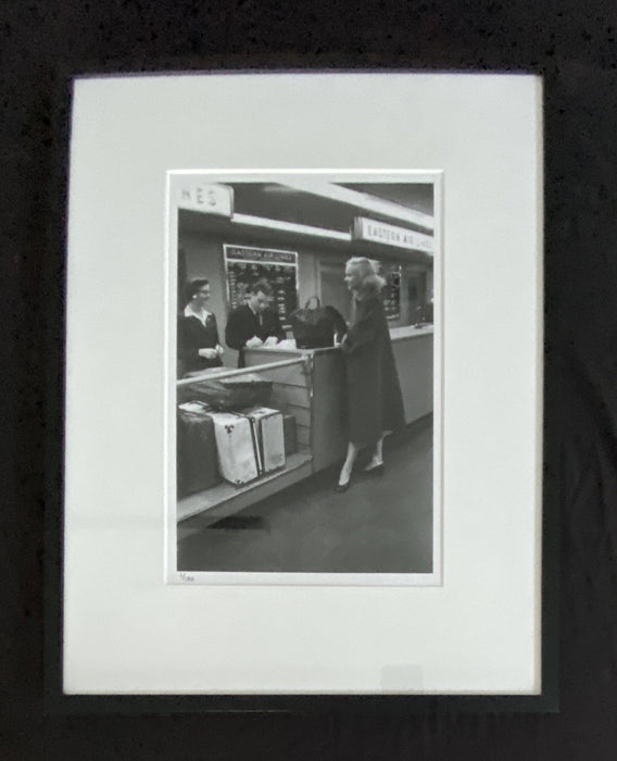 FRAMED Rare "Pulitzer Checks In" Estate Stamped Fibre Print Edition 1/150 by Slim Aarons (Inquire for Price) - Slim Aarons