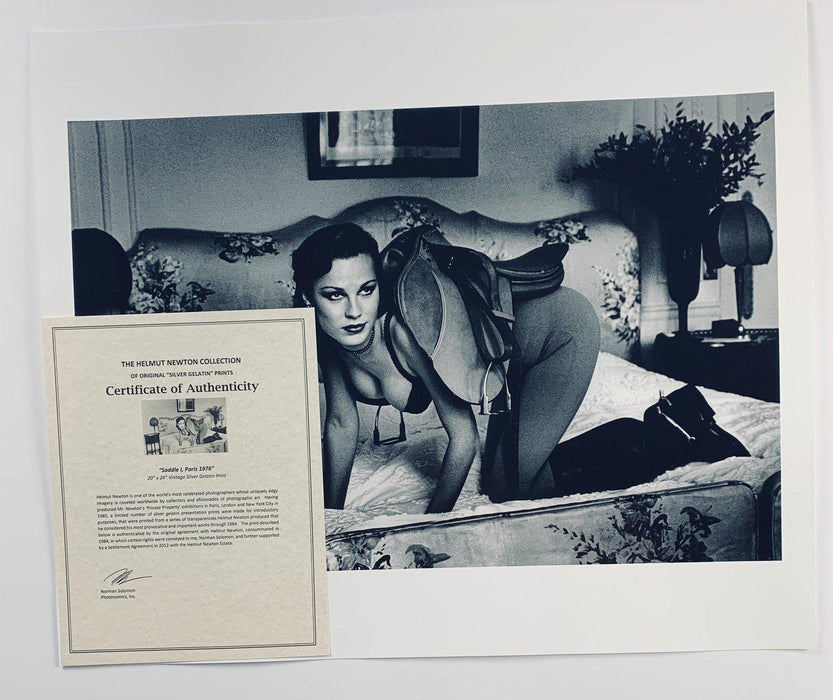 "Saddle I, Paris 1976" by Helmut Newton 20x24 Framed Vintage Silver Gelatin Print