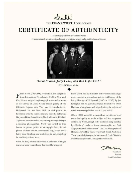 “Dean Martin, Jerry Lewis and Bob Hope” by Frank Worth