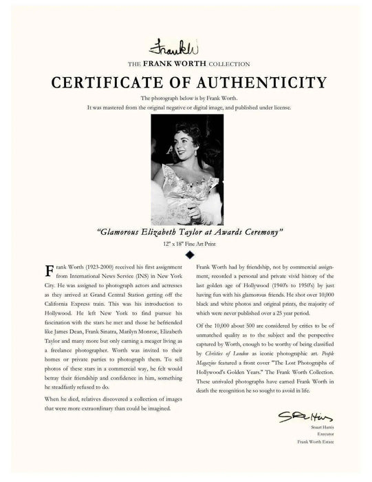 "Elizabeth Taylor, Glamorous" by Frank Worth