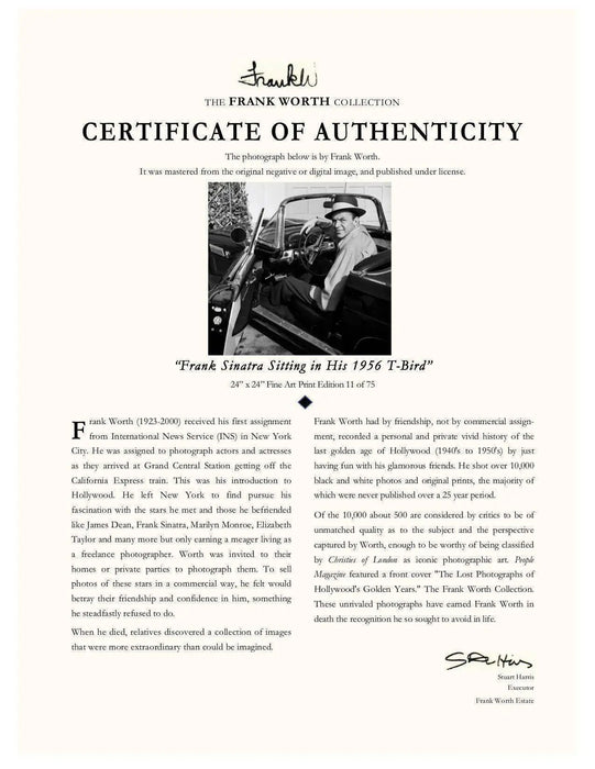“Frank Sinatra Sitting In T-BIRD” by Frank Worth