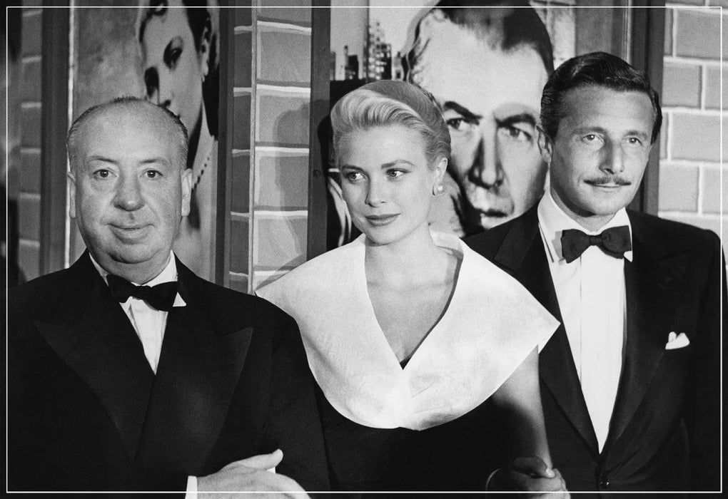 “Grace Kelly, Oleg Cassini and Alfred Hitchcock” by Frank Worth
