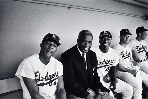 "Jackie Robinson In Dugout With The 1968 Dodgers" by Frank Worth by Frank Worth