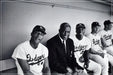 "Jackie Robinson In Dugout With The 1968 Dodgers" by Frank Worth by Frank Worth