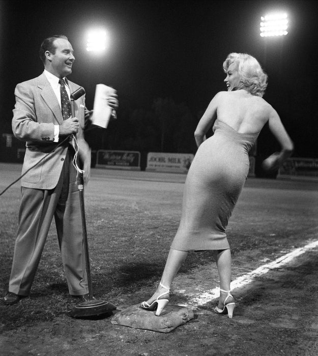 “Marilyn Monroe On Baseball Field” by Frank Worth