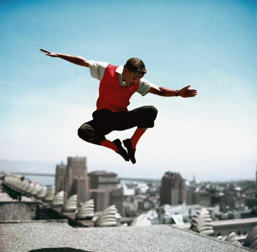 "Sammy Davis Jr. Jumping in the Air, 1959" by Frank Worth