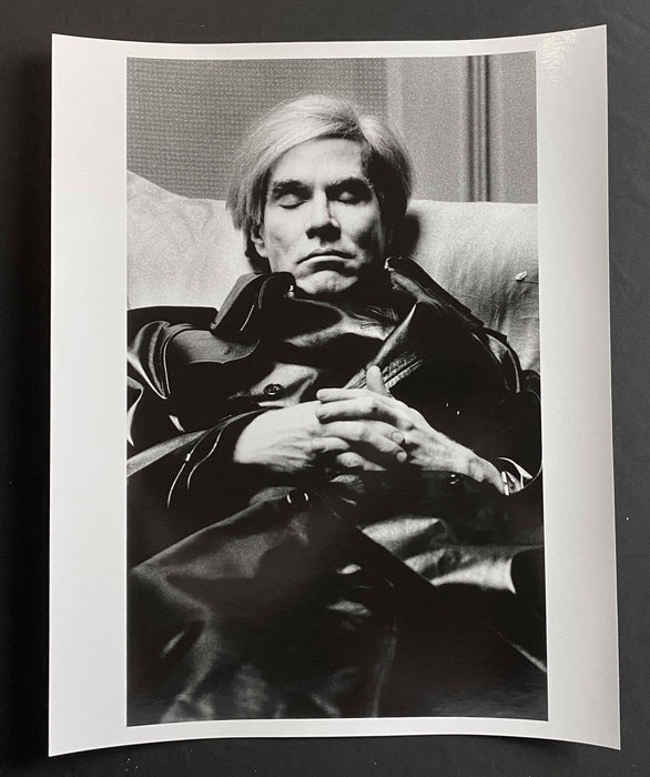 "Andy Warhol Sleeping" 16x20 Vintage Silver Gelatin Print by Helmut Newton