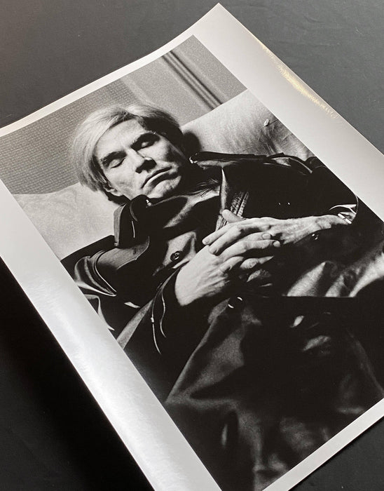 "Andy Warhol Sleeping" 16x20 Vintage Silver Gelatin Print by Helmut Newton