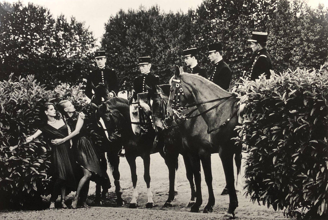 "Le Cadre Noir De Saumur, Le Cadre Noir, 1985" 16x20 Vintage Silver Gelatin Print by Helmut Newton