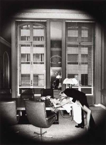 "Office Love, Paris 1976" 16x20 Vintage Silver Gelatin Print by Helmut Newton Photography-16x20 Vintage Silver Gelatin Print-Helmut Newton-Global Images Helmut Newton Photography