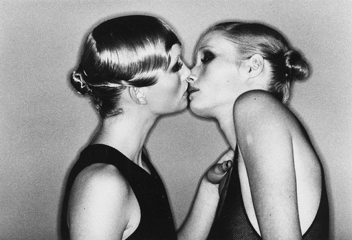 "Two Models Kissing In My Studio" 16x20 Vintage Silver Gelatin by Helmut Newton Photography
