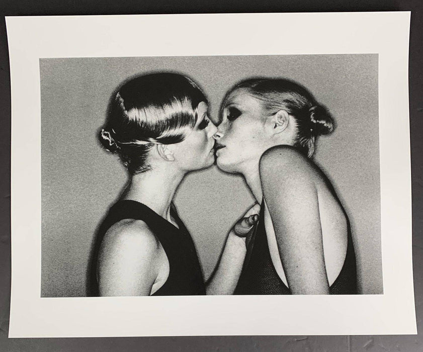 "Two Models Kissing In My Studio" 16x20 Vintage Silver Gelatin by Helmut Newton Photography