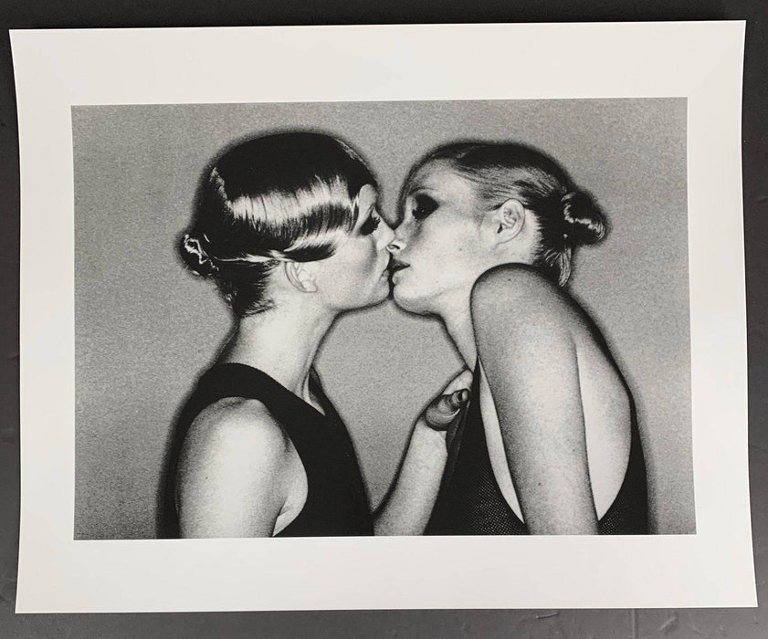 "Two Models Kissing In My Studio" 16x20 Vintage Silver Gelatin by Helmut Newton Photography
