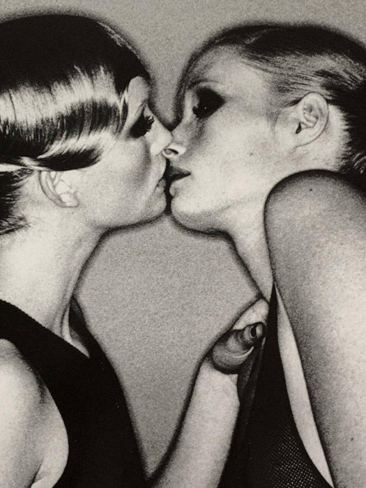 "Two Models Kissing In My Studio" 16x20 Vintage Silver Gelatin by Helmut Newton Photography