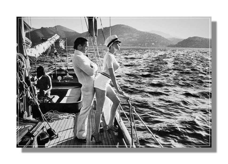 "Winnie On Deck Cannes, 1975" 20x24 Vintage Silver Gelatin by Helmut Newton Photography