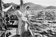"Winnie On Deck Cannes, 1975" 20x24 Vintage Silver Gelatin by Helmut Newton Photography