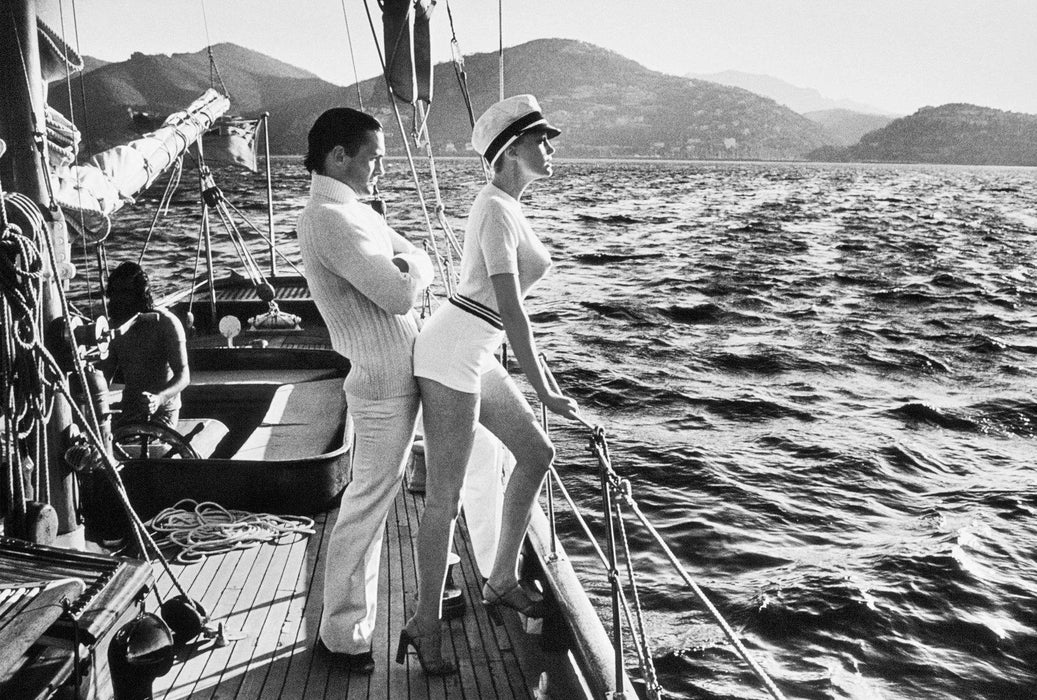 "Winnie On Deck Cannes, 1975" 20x24 Vintage Silver Gelatin by Helmut Newton Photography