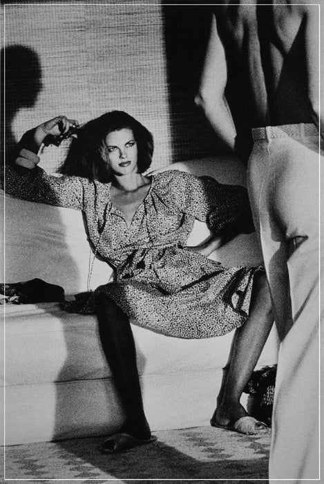 "Woman Examining Man, St. Tropez 1975" 20x24 Vintage Silver Gelatin Print by Helmut Newton Photography