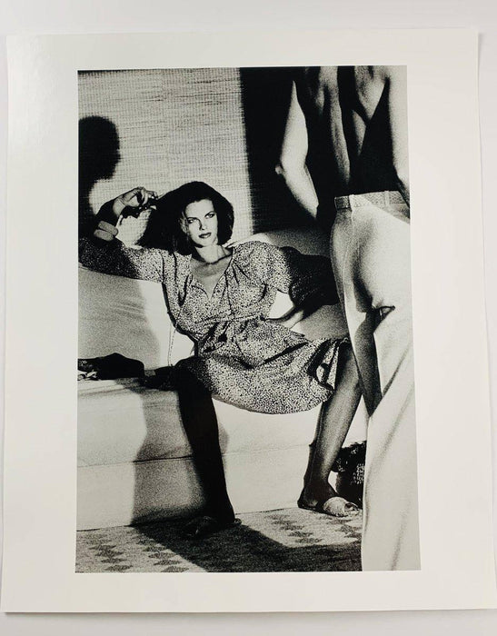 "Woman Examining Man, St. Tropez 1975" 20x24 Vintage Silver Gelatin Print by Helmut Newton Photography