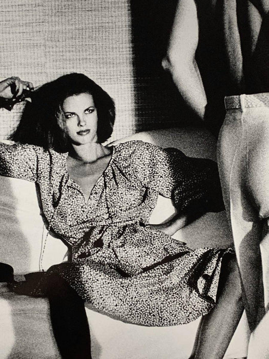 "Woman Examining Man, St. Tropez 1975" 20x24 Vintage Silver Gelatin Print by Helmut Newton Photography