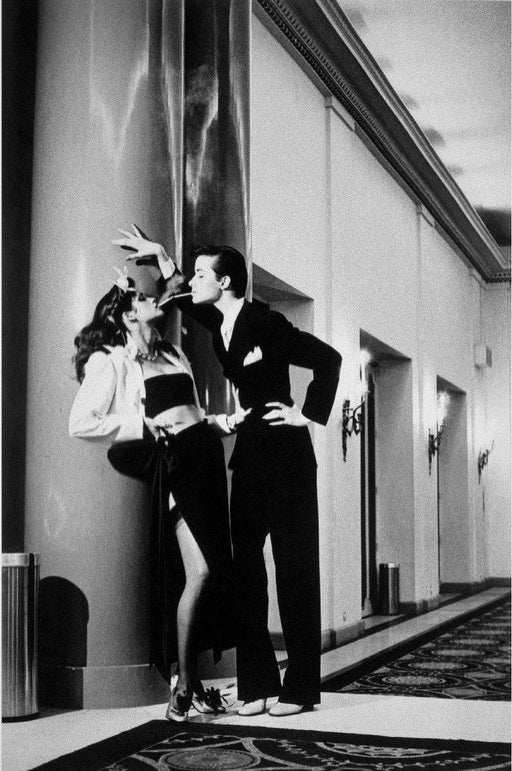 "Woman Into Man" 20x24 Vintage Silver Gelatin Print by Helmut Newton