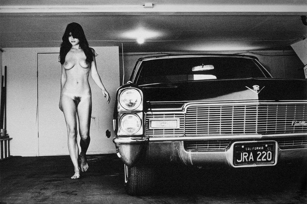 "Hollywood Cadillac, Los Angeles 1976" 20x24 Vintage Silver Gelatin Print by Helmut Newton Photography-20x24 Vintage Silver Gelatin-Helmut Newton-Global Images Helmut Newton Photography