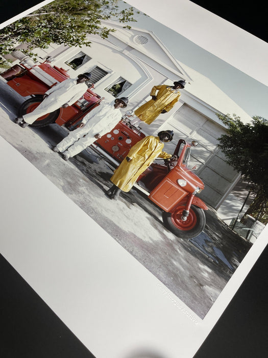 "Lyford Cay Fire Service" by Slim Aarons 20x24 Unframed Getty Images C-Print Slim Aarons - Global Images USA