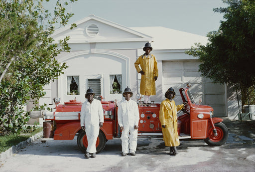 "Lyford Cay Fire Service" by Slim Aarons 30x40" inch Unframed Getty Images C-Print | The fire service in Lyford Cay, on New Providence Island in the Bahamas, April 1966. (Photo by Slim Aarons/Getty Images)
