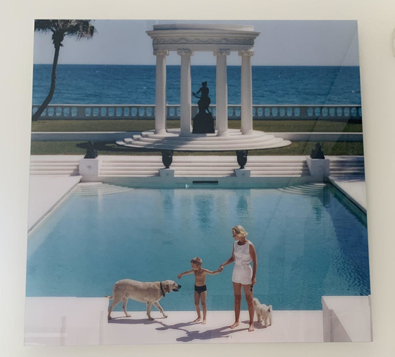 "Nice Pool" 40x40 Perspex Acrylic Getty Images Collection by Slim Aarons Photography - Slim Aarons