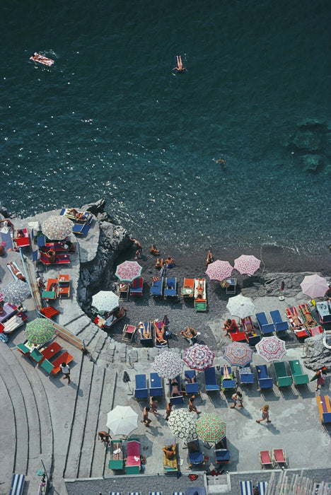 "Positano Beach" 30x40 Perspex Acrylic Getty Images Collection by Slim Aarons Photography - Slim Aarons