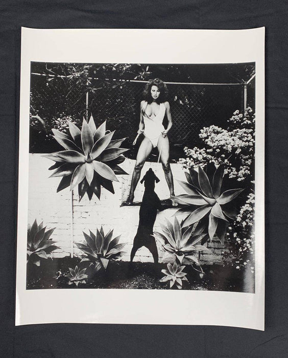 "Raquel Welch, Beverly Hills 1981" 16x20 Vintage Silver Gelatin Print by Helmut Newton