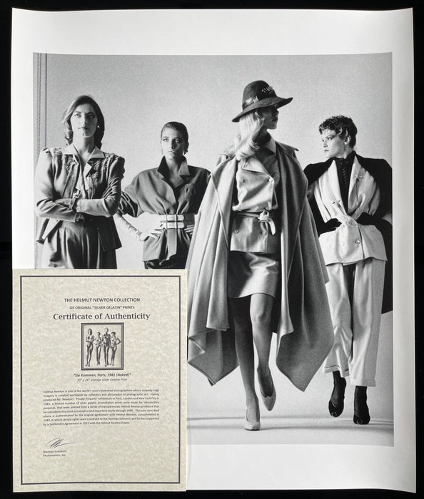 "Sie Kommen, Paris, 1981 (Dressed)"by Helmut Newton 20x24 Vintage Silver Gelatin Print - Helmut Newton