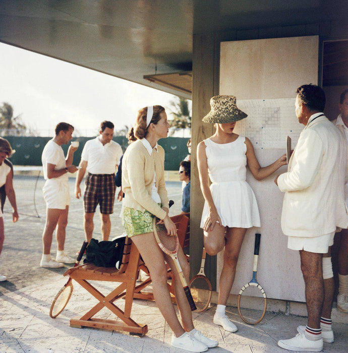 "Tennis In The Bahamas" Limited Edition Framed C-print by Slim Aarons (Inquire for Price) - Slim Aarons